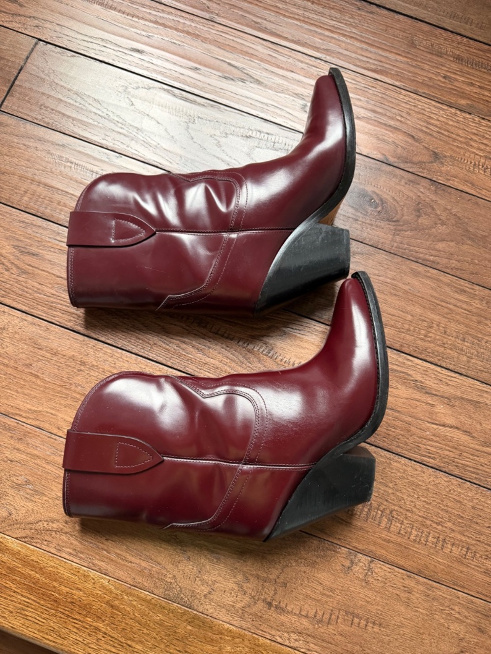 Isabel Marant Leyane Western Boot Burgundy US 10- EU 40 - Picture 14 of 15